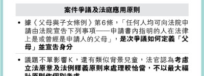 同性伴侶一取卵一懷胎 不滿出世紙只認產子者 供卵同志裁「普通法下父母」 律師：敞性小眾平權大門