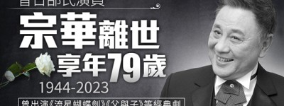 昔日邵氏演員宗華離世 享年79歲