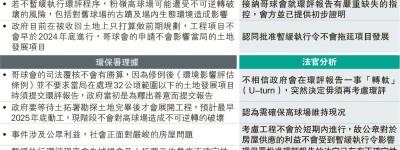 官指哥球會有理據 准暫緩環評程序 直至覆核有結果 土拓署仍可做研究提改劃