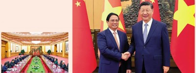 晤越南總理強調 中國始終把越南視為周邊外交優先方向 習近平：中越妥處海上問題 推進共同開發