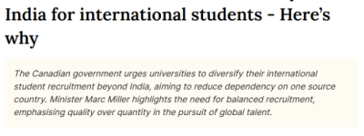 “别只依赖印度”!加拿大移民部长公布”新标准”!2类留学生面临驱逐